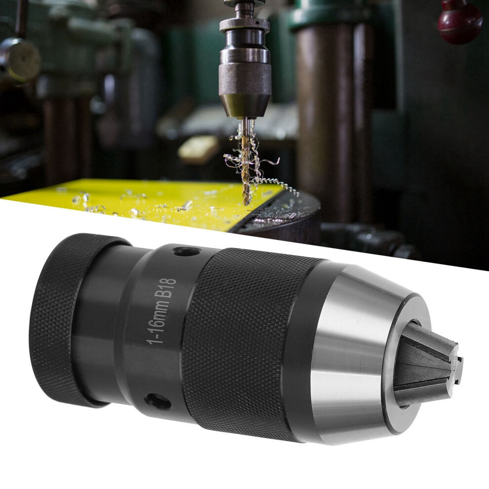 Self Tightening Drill Chuck Keyless B18 1-16Mm High Speed Steel Lathe Tool 8431378174024