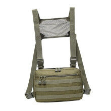 Multifunctional Chest Bag For Men Adjustable Strap Zipper Closure Outdoor Storage Pouch For Hiking And Camping