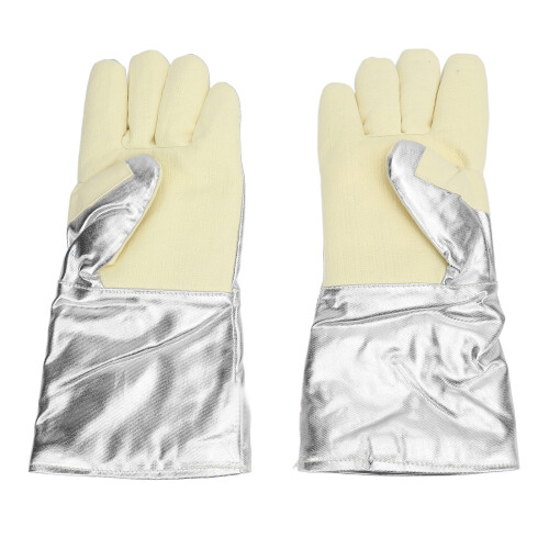 Hitzebeständige Handschuhe 500 C Modell 1414 Größe M Silber 2