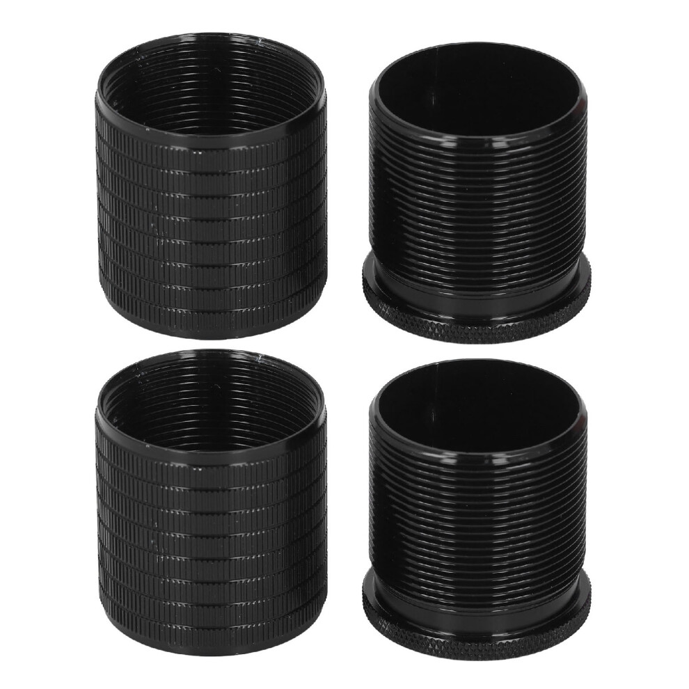 2Pcs Adjustable Aluminum Table Leg Risers 43-75Mm Bright Black 7901377757722