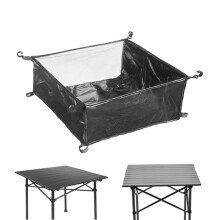 Camping Storage Organizer with Large Capacity, Foldable Hanging Mesh Bag for Outdoor Picnic Table