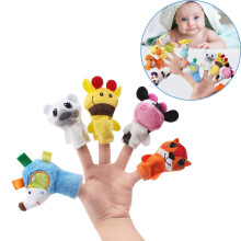 5 Stück Cartoon-Tier-Fingerpuppen,7.5cm,bunt