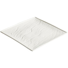 Ceramic Dinner Plates White Square Large Plate for Steak and Dessert Durable Elegant Tableware