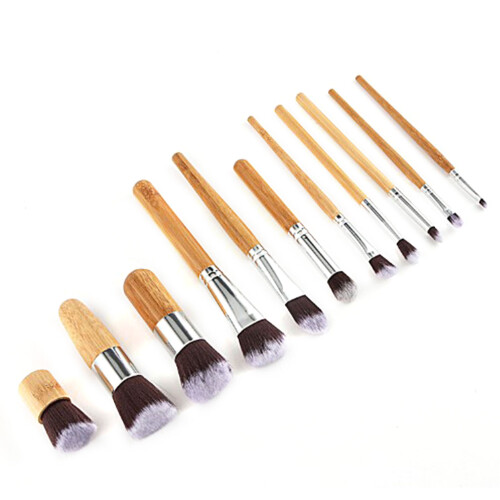 Συλλογή πινέλων μακιγιάζ Eco Beauty, μαλακές τρίχες, φιλικές προς το περιβάλλον για 1