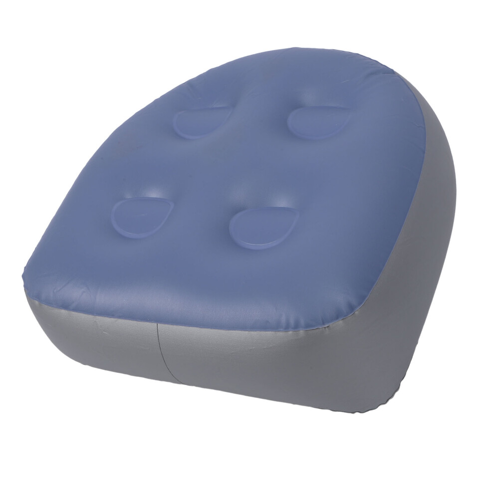 Blue Inflatable Spa Chair, Water-Resistant Bathtub Pillow 47X37x15cm