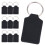 10pcs PU Leather Keychain Blanks Rectangular Double-Sided-Black 1