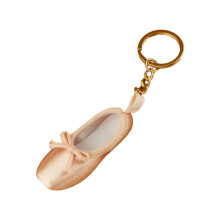 Elegant Ballet Shoe Keychain Mobile Phone Dangle-flesh color