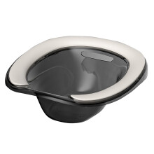 Sitz Bath for Hemorrhoids and Postpartum Care with Flusher Hose, Ergonomic Hip Design, Black