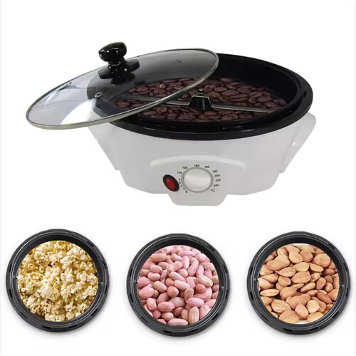800g Electric Coffee Bean Roaster Large Capacity Adjustable Temperature Home Use White 1