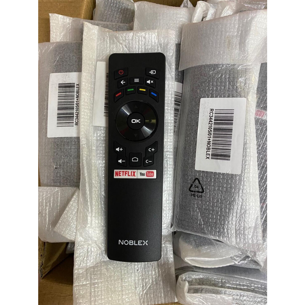 Remote Control For Noblex Smart Tv Rc3442105/01 Rc3442104/01 Rc3442108/01 With Netflix Youtube Controller 6935161452020