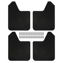 4Pieces Mudflaps Flaps Universal Exterior Parts Black Front and Rear Mudguard Mudflaps for Pickup SUV Car Truck
