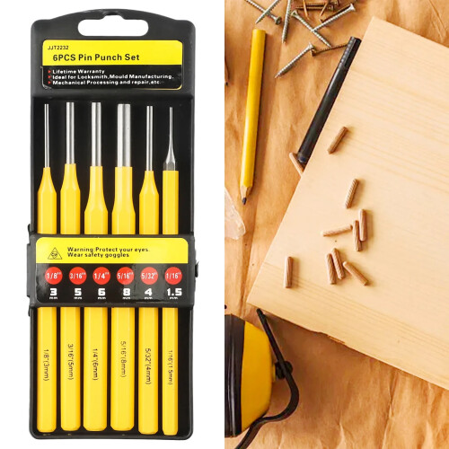 Drill Chisel Drive Punch Set Carpenters Pin Removing Replacement Accessories Centering Cylinder DIY