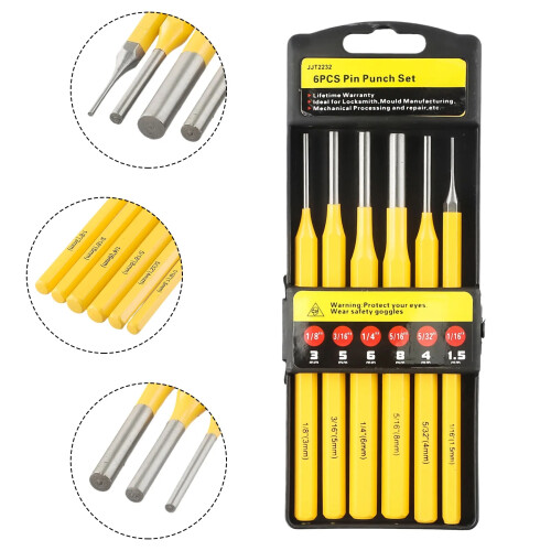 Drill Chisel Drive Punch Set Carpenters Pin Removing Replacement Accessories Centering Cylinder DIY 1