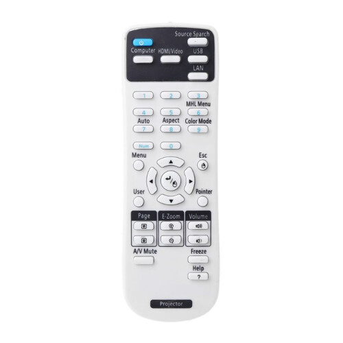 Remote Control for Epson Projector, Remote Controller Compatible with Epson 1599176 EX3220 EX5220 EX5230 EX6220 EX7220 1