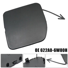 Carhome 1 X Car Bumper Tow Hook Cover Lid Black (Unpainted) ABS For Nissan Versa Sedan 2015-2016  Exterior Car Parts