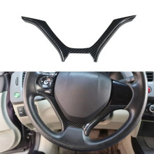 Carbon Fiber Steering Wheel U Type Cover Trim Fit For HONDA Civic 9th 2012-2015 Car Styling Steering Wheel Cover Accessories