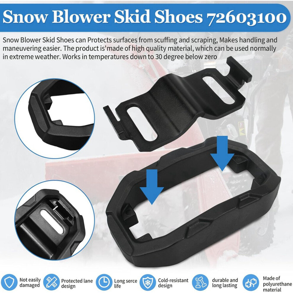 Y17a 72603100 Snow Blower Skid Plate Shoes For Ariens Snow Blowers, Skid Plate Shoe Kit With Mounting Hardware (2 Pack) 6935161552119