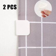 2pcs Shower Curtain Clips Anti Splash Clips Holder Hooks ABS Viscose Curtain Fixing Clip For Bedroom Shower Curtain Hooks