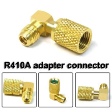 1x R410A Adapter Connector 1/4SAE To 5/16SAE With Movable Head Air Conditioning Adapter Quick Couples Air Conditioning Connector