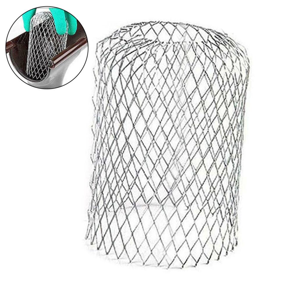 Gutter Guard Metal Mesh Leaf Debris Mud Trap Water Channel Drain Cover Downpipe Anti Clogging For 2 To 4 Inche Pipe 150X80mm 6935161529470