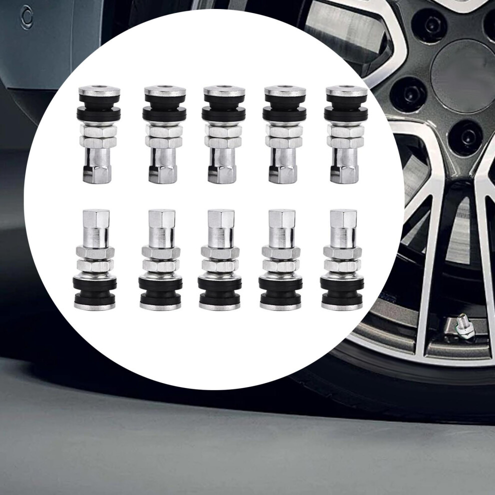 10 Pieces Metal Valve Stems Premium Tubeless Valve Stem Replaces Tyre Valve Short Stems For Truck Motorcycle Car Atv Boat 6935161544459