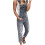 Women's Denim Overalls Distressed Dungarees Adjustable Strap Gray 3XL 1