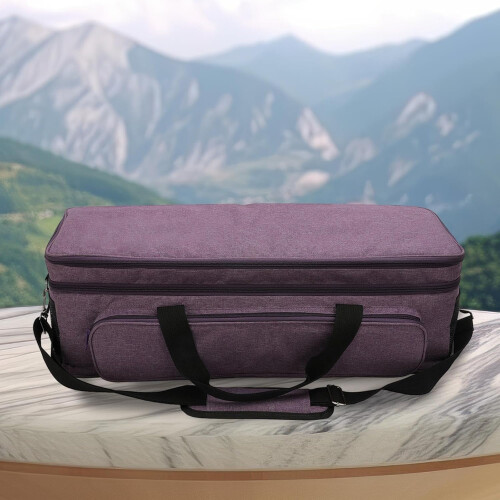 Die Cut Machine Carrying Case with Secure Straps, Large Pocket and Thick Padding, Purple 1