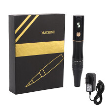 Professional Tattoo Machine Pen with LCD Gear Indicator, 5 Speed Settings up to 15000RPM Adjustable Needle Depth 0 to 3.5mm Medical Stainless Steel