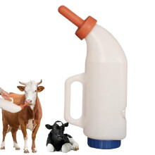 Goat feeding bottles, goat milk bottle with clear scale, large capacity calf feeding container with scale, beverage needs for young animals 2L A