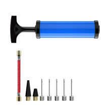 Manual Ball Pumps for Sports Balls - Small Hand Inflator with 5 Needle Nozzles for Volleyball, Soccer, Basketball