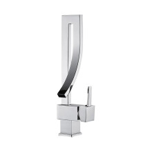 360 Swivel Faucet Gold Tabletop Basin Hot and Cold Water Mixing Modern Kitchen Sink Waterfall Faucet Silver G3/8