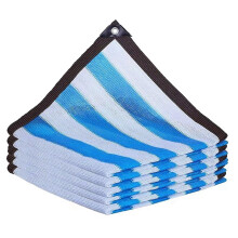 12pole antiUV HDPE shading net, garden balcony, succulent plant, sunshade net, outdoor pool (3x4m blue and white)