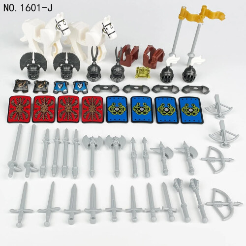 Medieval Knight Weapon Pack with Helms, Armor, Shield, Capes, Horses 1