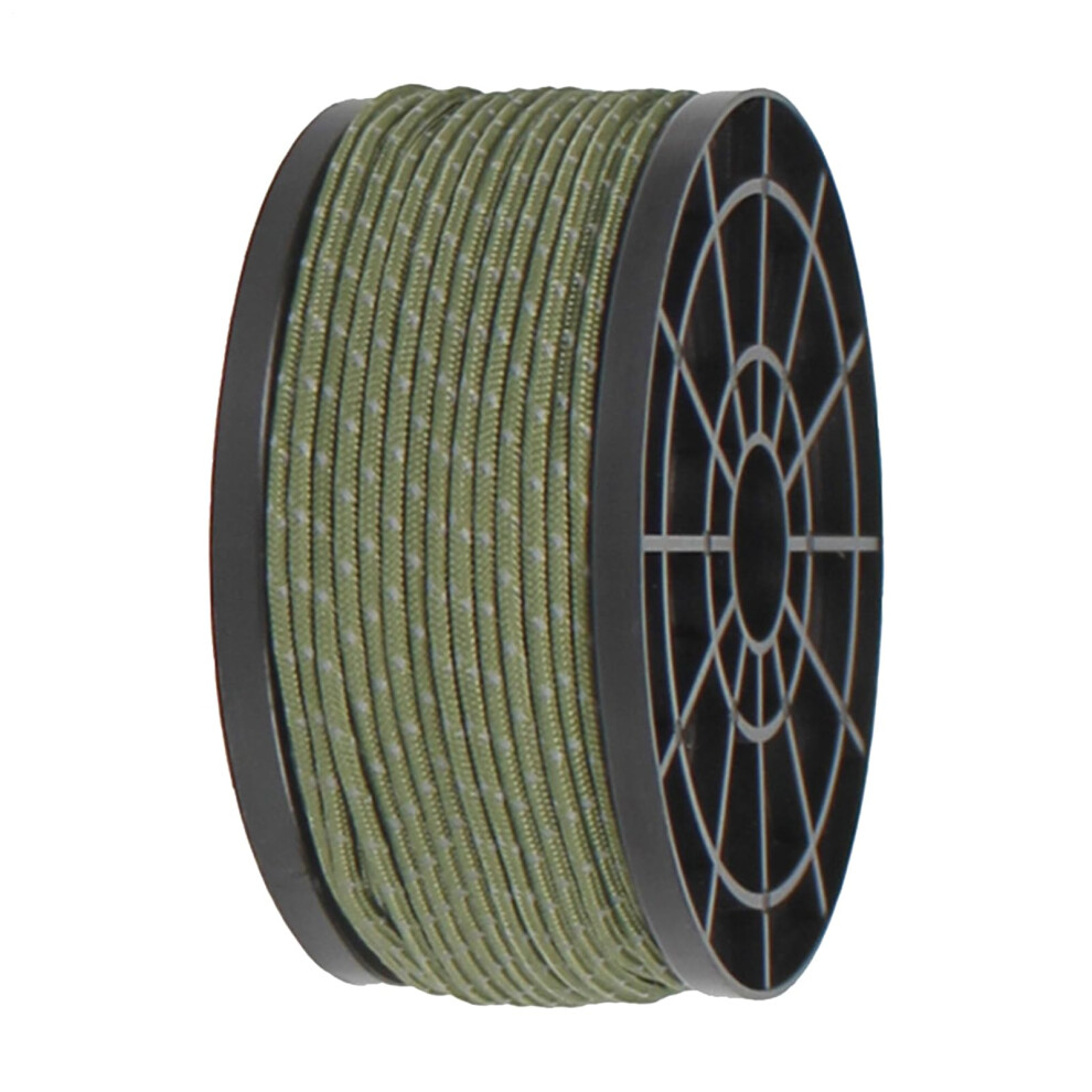Reflective Tent Rope 164 Ft 2.5 Mm Camping Cord For Tent Setup Hiking Backpacking Water Activities Army Green 9426802591286