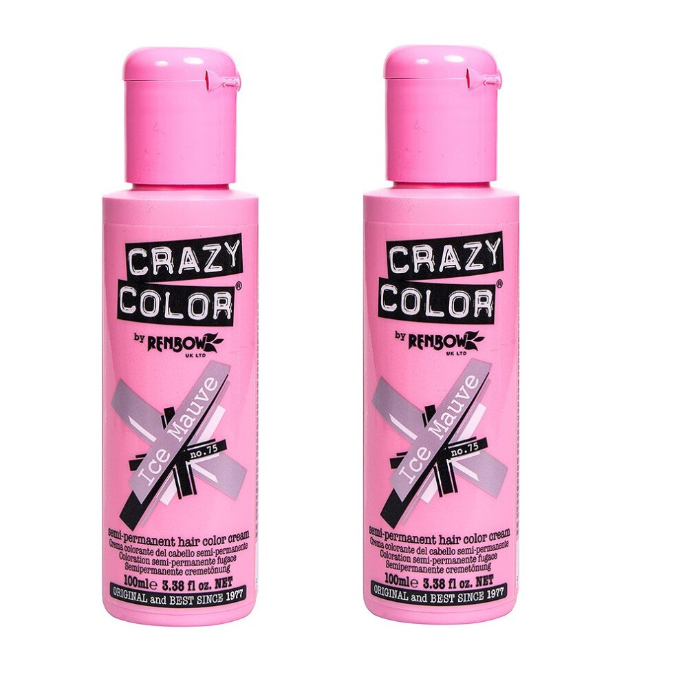 Crazy Color Mauve Hair Dye 100Ml - Ice X2