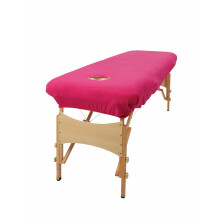 Head Gear Massage Couch Cover With Face Hole - Cerise Pink