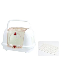 Pet Carrier Crate Portable Pet Box Car Travel Kennel For Cats And Dogs Breathable HardSided Cage Blanc
