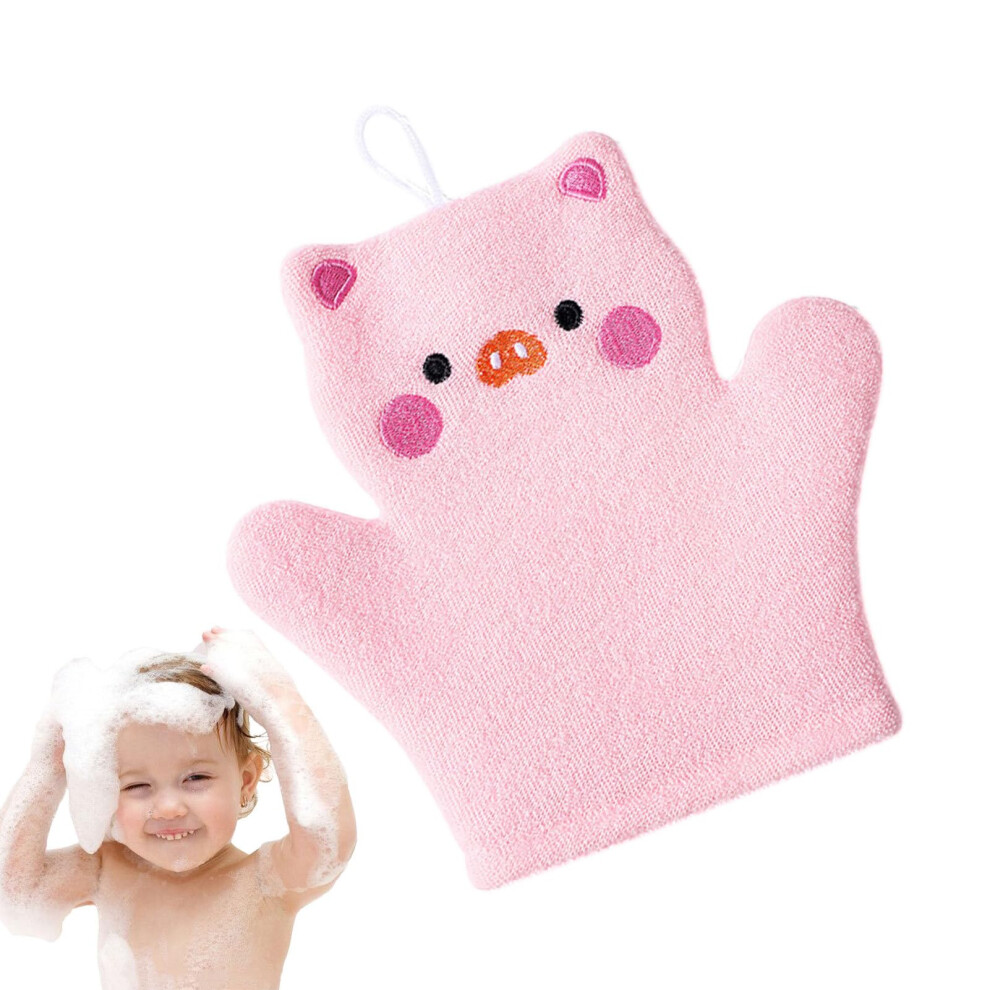 Kids Bath Gloves  Cute Animal Toddler Bath Mitt for Early Stage Development