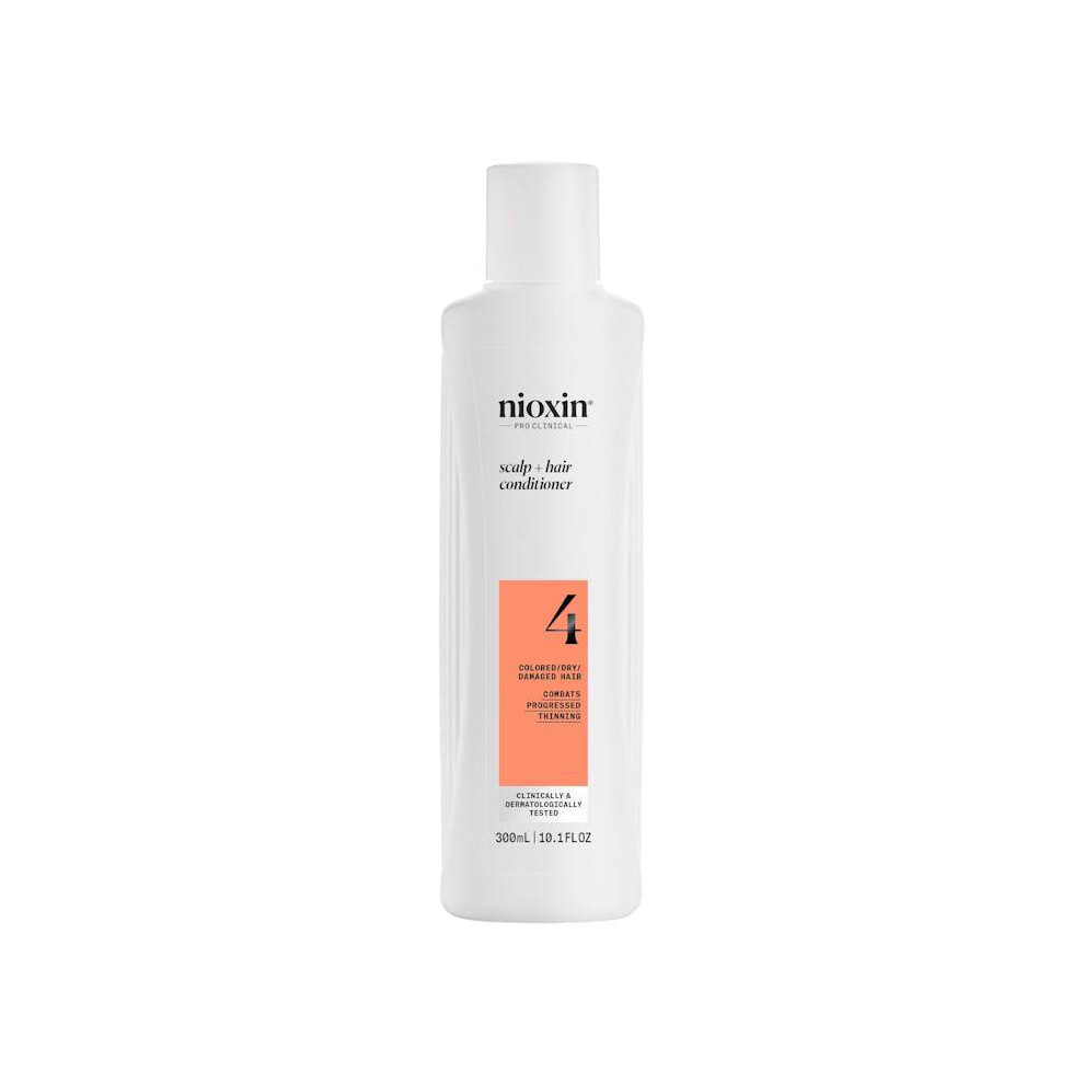 Nioxin System 4 Scalp + Hair Conditioner For Progressed Thinning Coloured Hair 300Ml