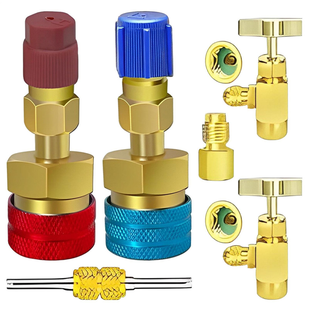Refrigerant Charge Hose Quick Coupler Adapter R1234yf Compatible For Ac Refrigerant Charging Manifold Gauge Set 9426802591385