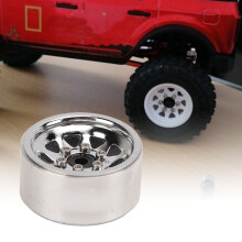 4 Pcs 1in RC Wheel Hub Metal Rims for Small Scale Car Upgrade, Silver