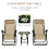 Outsunny Outsunny 3PC Zero Gravity Chairs Sun Lounger Table Set w/ Cup Holders, Beige 5