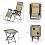 Outsunny Outsunny 3PC Zero Gravity Chairs Sun Lounger Table Set w/ Cup Holders, Beige 3