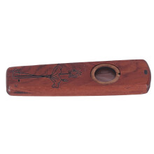 Instrumental Accompaniment Wood Kazoo with Mouth Ring & Accessories