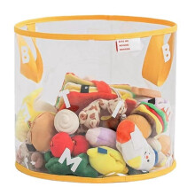Portable storage basket, PVC, thick, for pet supplies, basket for snacks and small items with reinforced handle, 35 x 30 cm