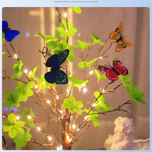 ABS USB Tree Light Tree with Timer Spring Festival 55cm Adjustable Branches Elegant Tree Lights Easter Decoration 2