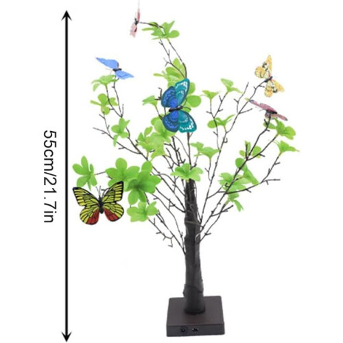 ABS USB Tree Light Tree with Timer Spring Festival 55cm Adjustable Branches Elegant Tree Lights Easter Decoration 1