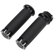 2 Stück Aluminiumlegierung Motorrad- & Fahrrad-Gashälse 25 mm Rutschfeste Gummi-Griffe