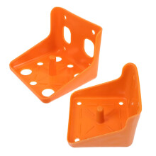 2 pieces brick lick leak pasture livestock for feeder and tray feeding feed bowl salt lick holder made of plastic salt brick lick rack orange PP