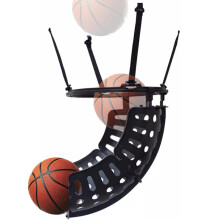 Basketball Ball Returner Portable Easy Setup PP Plastic Shot Trainer Equipment 360 Degree Rotating Black